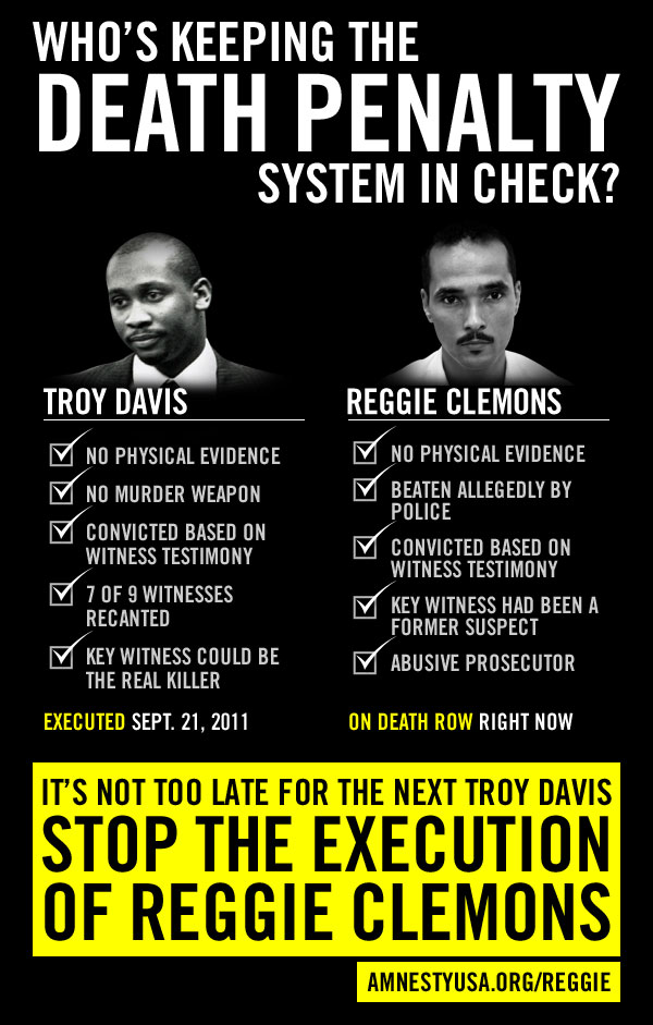 Reggie Clemons Troy Davis Graphic