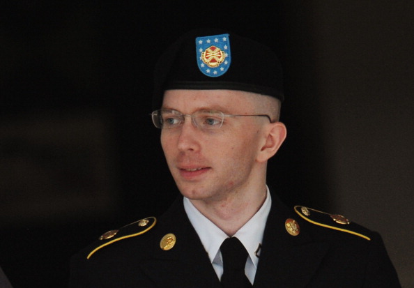Army Pfc. Bradley Manning being escorted from court (Photo Credit: Mandel Ngan/AFP/Getty Images).