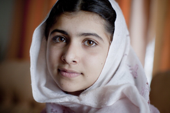 Malala Yousafzai, a 16-year-old Pakistani education and women’s rights advocate, was shot in the head and neck during an assassination attempt by a Taliban gunman on October 9, 2012. A year later, stand with Malala and take action to stop violence against women and girls (Photo by Veronique de Viguerie/Getty Images).