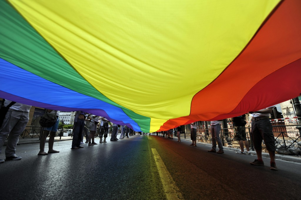 Participants attends the 2009 Athens Gay Pride on June 13, 2009 (Photo Credit: Aris Messinis/AFP/Getty Images).