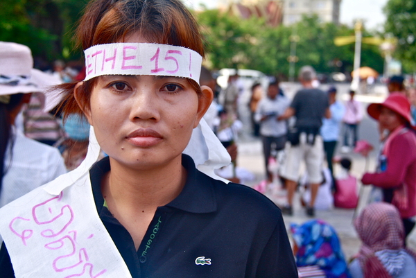 Yorm Bopha was 29 when she was arrested on September 4, 2012 on spurious charges. She is a prominent activist from the Boeung Kak Lake community who is facing up to five years' imprisonment if found guilty at her trial. She is a prisoner of conscience (Photo Credit: Jenny Holligan).