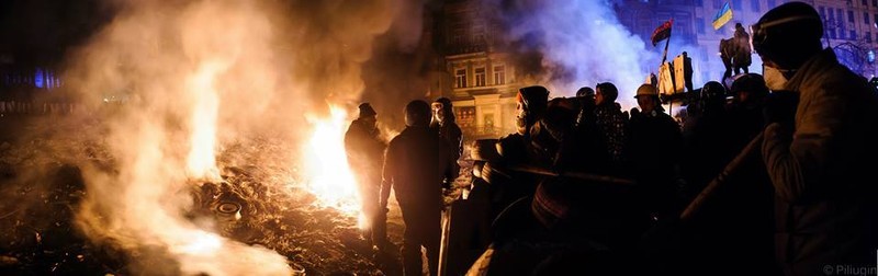 Scene from a protest in Ukraine in late January of this year (Photo Credit: Alexandr Piliugun/Amnesty International).