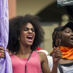 Women shout slogans during a march to commemorate UN's International Day for the Elimination of Violence Against Women, on November 25, 2014 in Santo Domingo, Dominican Republic. (Photo: ERIKA SANTELICES/AFP/Getty Images)