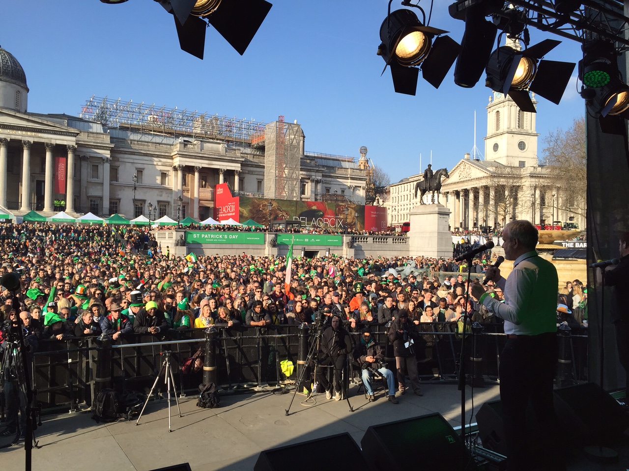 Colm O'Gorman, Executive Director of Amnesty International in Ireland, at St. Patricks Day Parade, London 13 March, 2016.