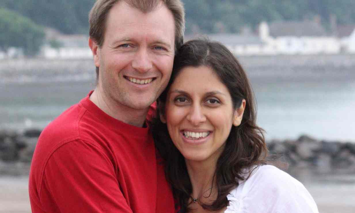 Nazanin Zaghari-Ratcliffe with her husband Richard Ratcliffe. Credit: PA